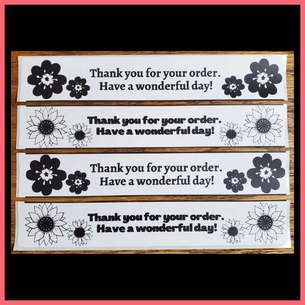 Business Labels | Thank You Stickers | Flowers | Sunflowers |
